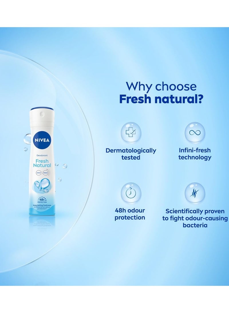 نيفيا فريش مستخلصات المحيط الطبيعية مزيل العرق للنساء 150 مل عبوة من 2 - Image 2