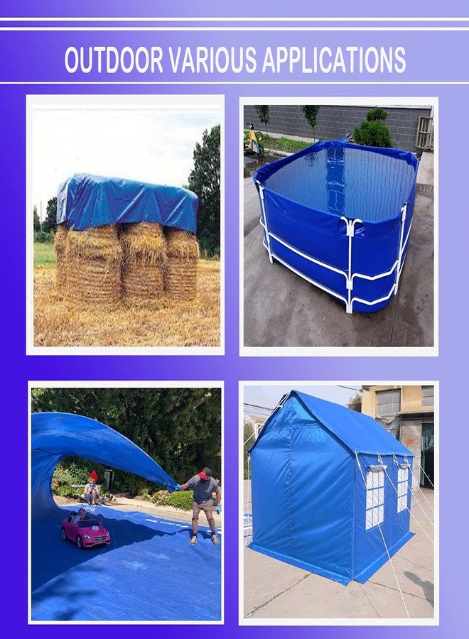 Nilsons 9 ftx 6 ft PRO Tarpaulin Sheets Waterproof Pure Virgin UV Treated 125 GSM Heavy Duty Blue Plastic Tirpal,Tadpatri - Image 3