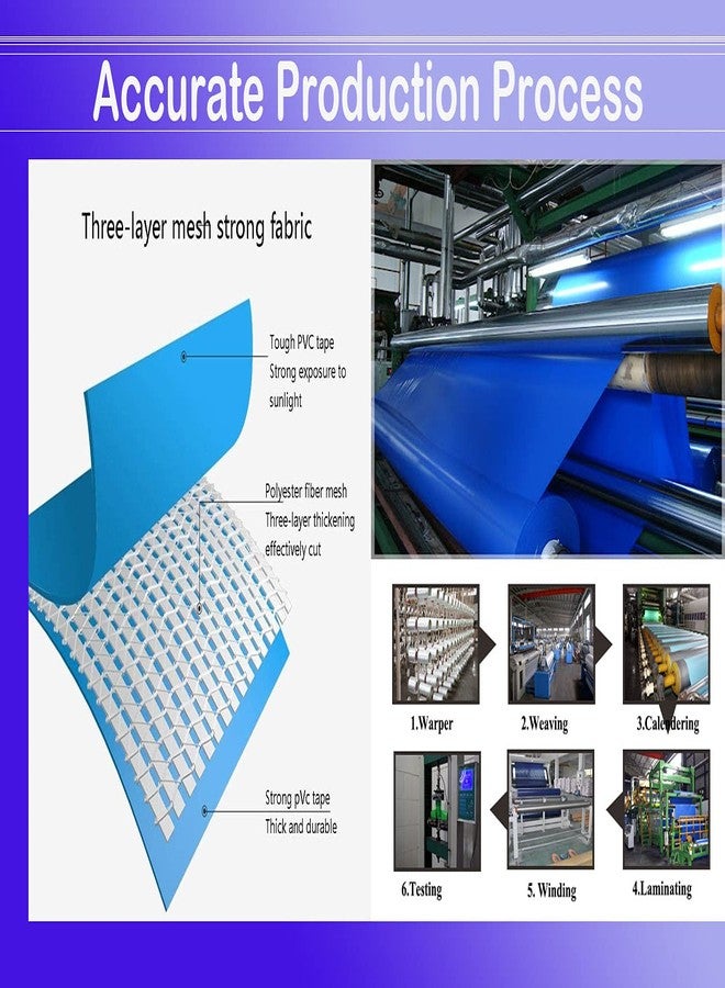 Nilsons 9 ftx 6 ft PRO Tarpaulin Sheets Waterproof Pure Virgin UV Treated 125 GSM Heavy Duty Blue Plastic Tirpal,Tadpatri - Image 4