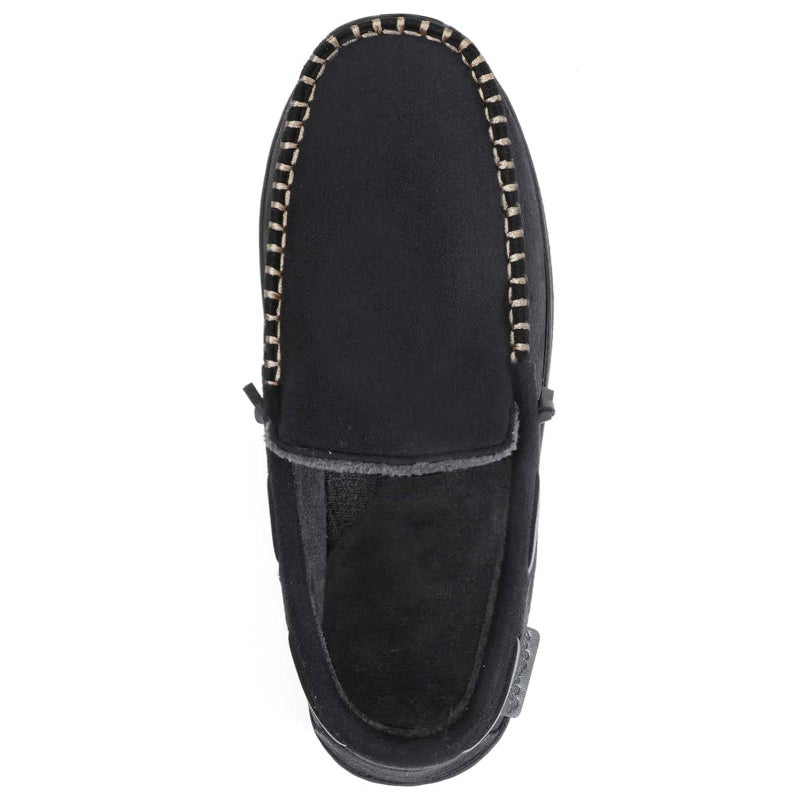 Zigzagger Men's Moccasin Slippers Memory Foam House Shoes, Indoor and Outdoor Warm Loafer Slippers, Vanta, 10.5 M US - Image 3