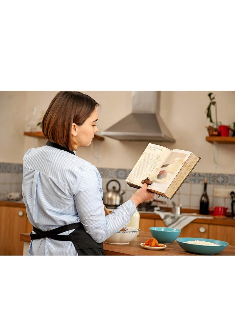 أوزيغالور حامل صفحات الكتاب صنع يدوي بالجوز، أداة الإبهام للقراء، متعلقات القراء للهدايا - Image 5