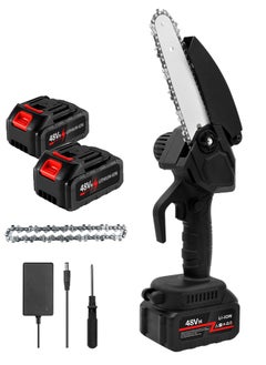 Snooe Electric Mini Chainsaw Battery Powered Portable Cordless Handheld Power Chain Saw with 2 Rechargeable Batteries, Suitcase Included Small Chainsaws for Wood Cutting Tree Trimming Gardening  - Image 1