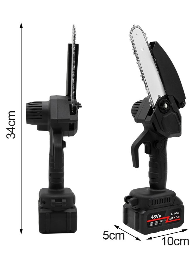 Snooe - Electric Mini Chainsaw Battery Powered Portable Cordless Handheld Power Chain Saw with 2 Rechargeable Batteries, Suitcase Included Small Chainsaws for Wood Cutting Tree Trimming Gardening - Image 1