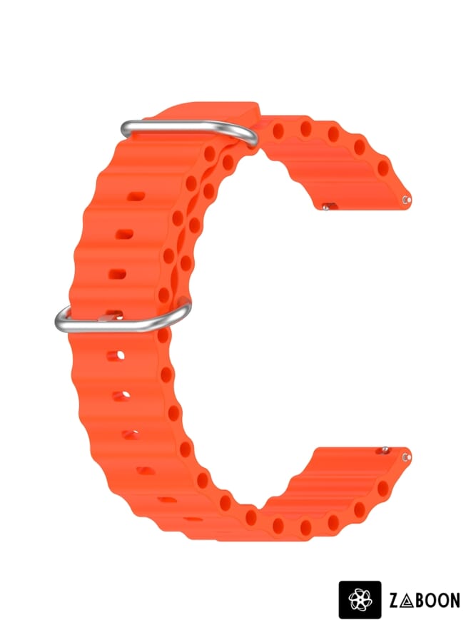 Zaboon Huawei Watch 3 Pro New 22mm Ocean Style Silicone Solid Color Watch Band - Image 2