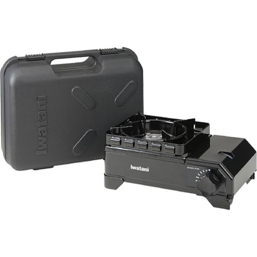 Iwatani Cassette Stove, Gas Tough Maru Jr. Made in Japan, Dutch Oven Compatible, Black - Image 1
