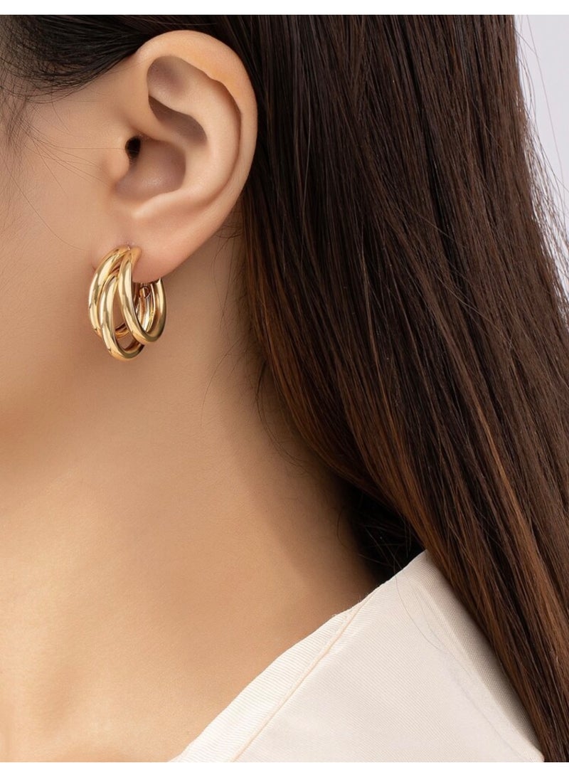 Dangle Charms Elegant & Trendy Gold Plated Earrings For Women - Image 1