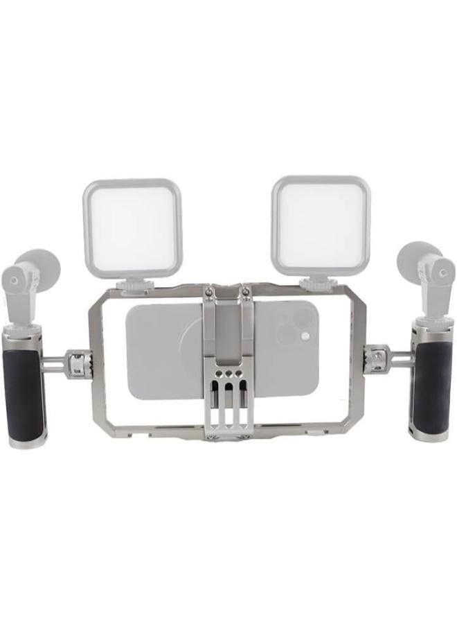 Smartphone Video Cage Rig with Dual Handles for Filmmaking & Vlogging - Image 1