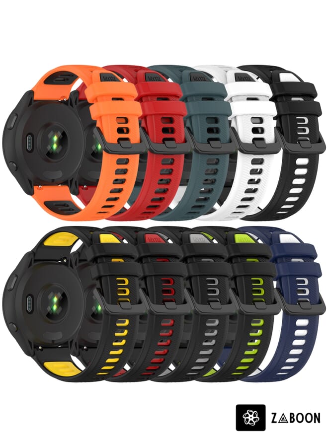 Zaboon Watch Band For Huawei GT2 Pro 22mm Sports Two-Color Silicone - Image 3