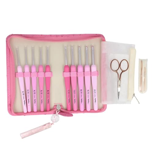 Tulip Crochet Hook Pink One Size - Image 1
