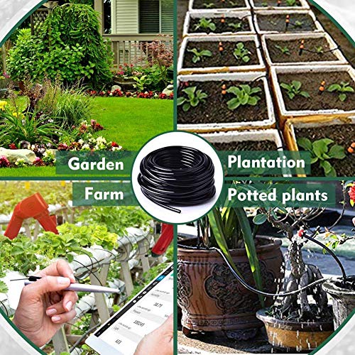 Techhark® Drip Irrigation Pipe [4mm] for Home Garden, Self-Watering Spikes For Plants Control drip Irrigation System [295 Feet] - Image 3