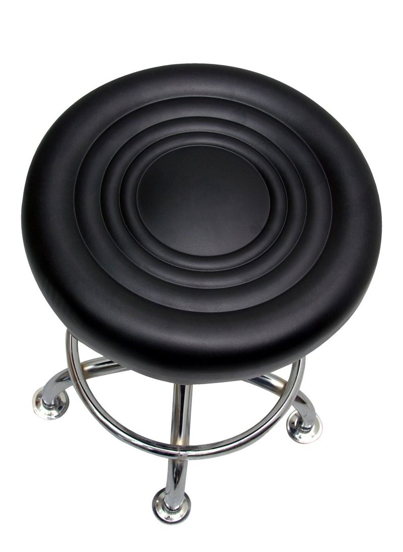 Multi Home Furniture Barstool Chair PU Leather And Stainless Steel Base Adjustable Bar Stool Height 360° Swivel-018-BLACK  - Image 3