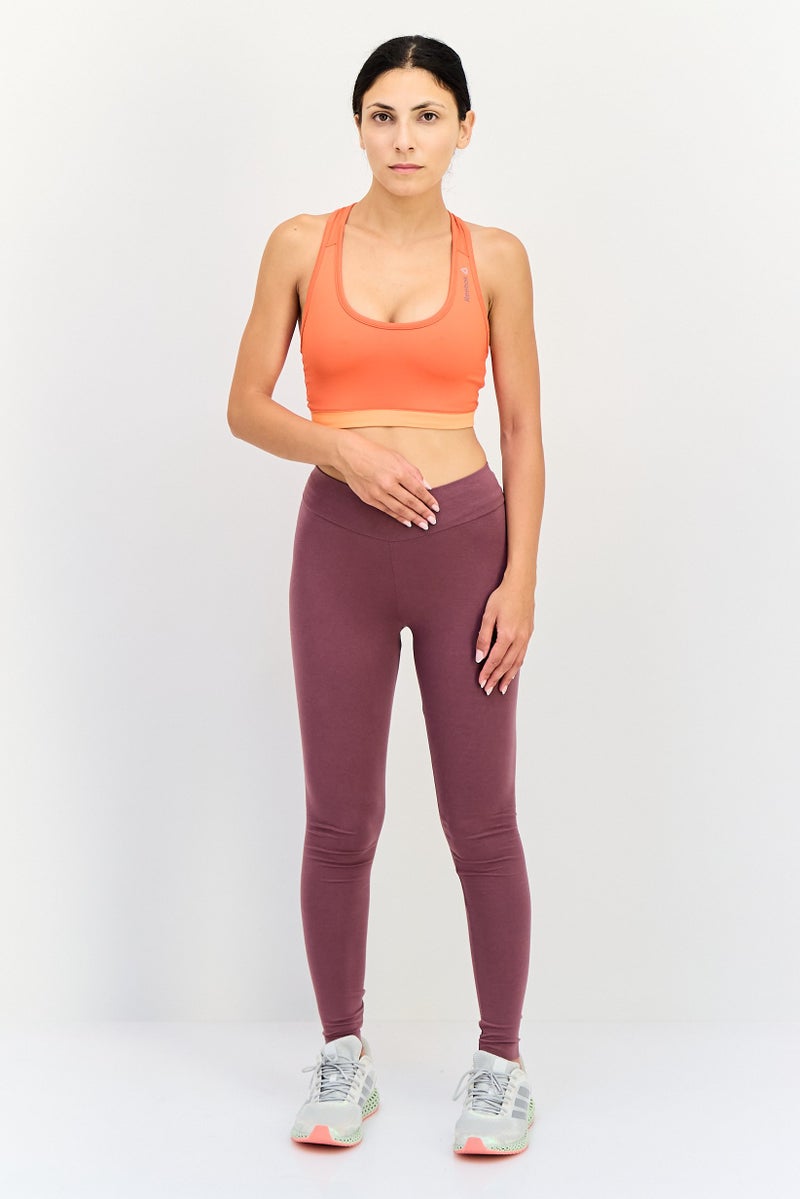 Reebok حمالة صدر رياضية للنساء غير مبطنة، برتقالي داكن - Image 4