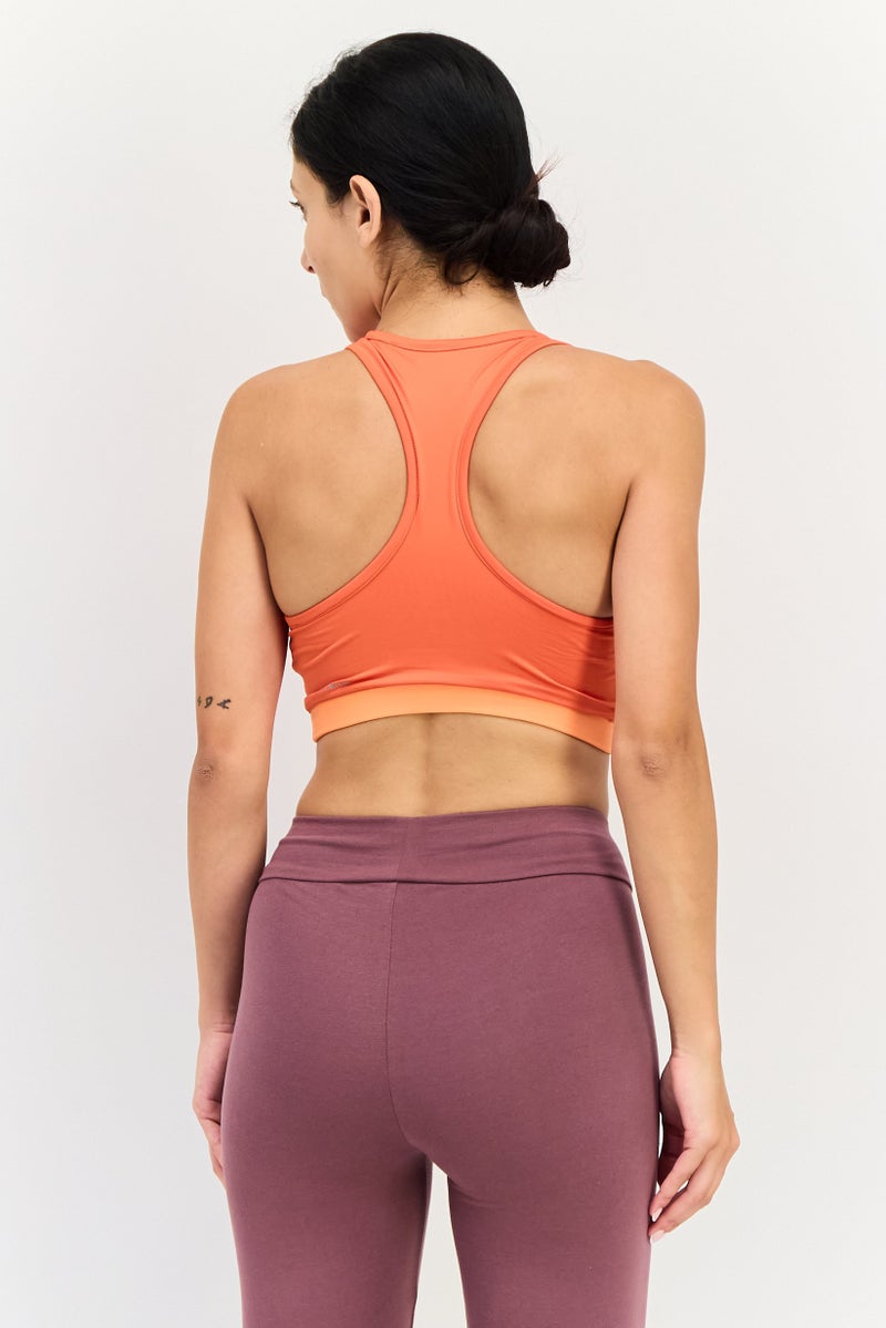 Reebok حمالة صدر رياضية للنساء غير مبطنة، برتقالي داكن - Image 2