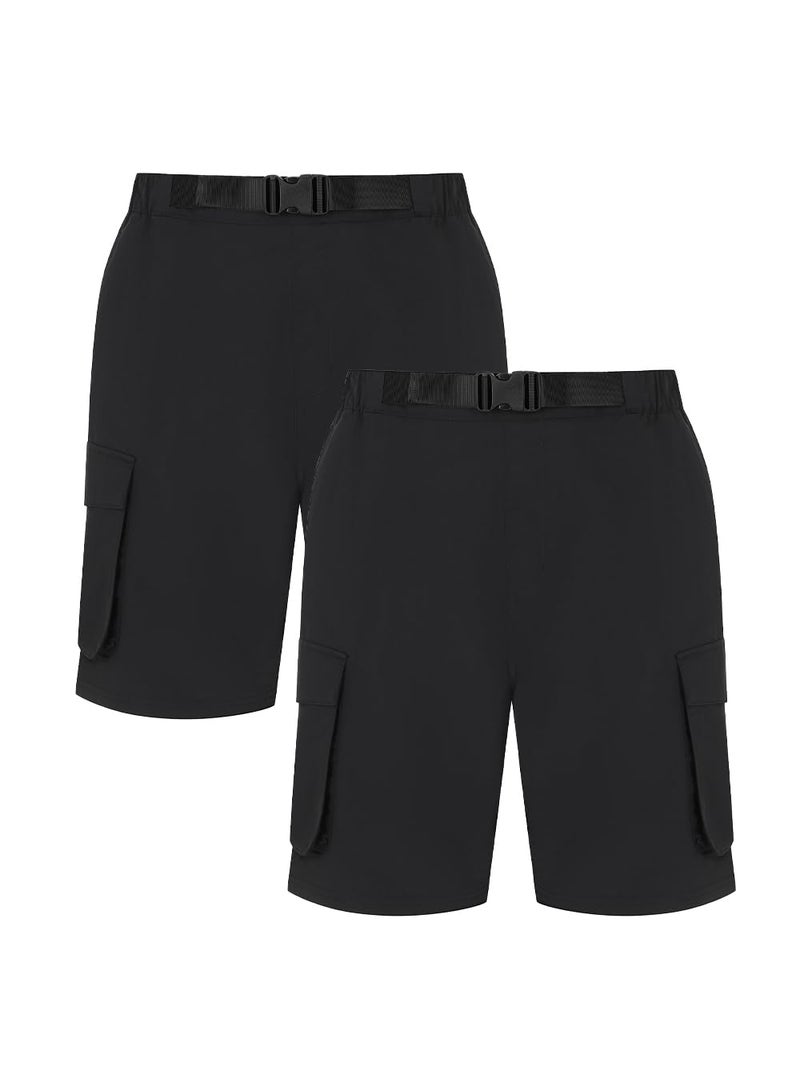 Termit Men's 2-Pack Shorts – Loose Fit with Elastic Waistband & Buckle, 5 Pockets, Comfortable & Practical for Everyday Wear - Image 1