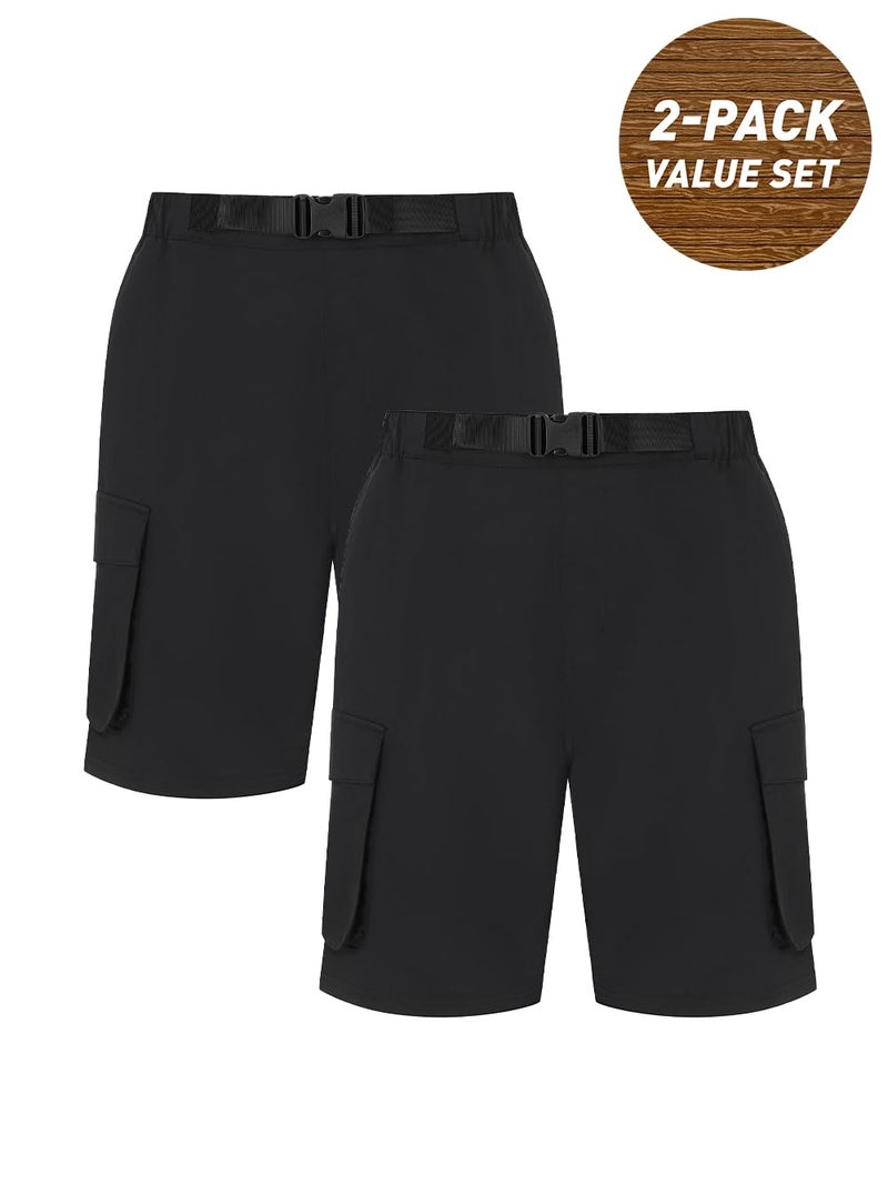 Termit Men's 2-Pack Shorts – Loose Fit with Elastic Waistband & Buckle, 5 Pockets, Comfortable & Practical for Everyday Wear - Image 2