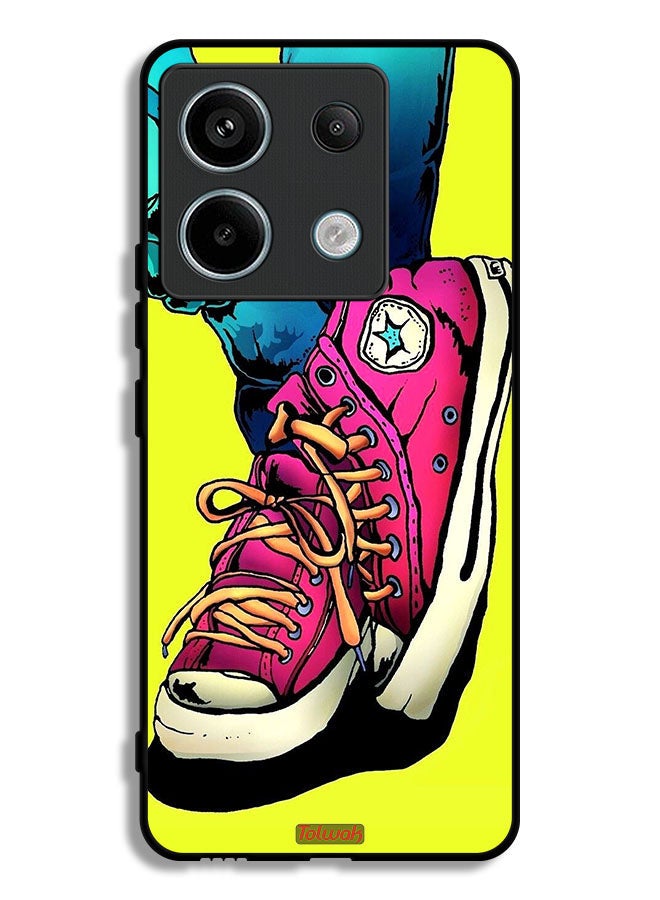 Tolwak Xiaomi Redmi Note 13 Pro Protective Case Cover Canva Shoes Art - Image 1
