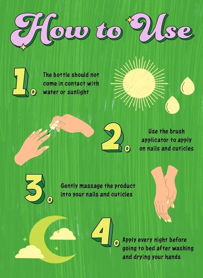 Brille Bee مُلين جلد الأظافر لنمو الأظافر، علاج إصلاح ليلي، للبشرة التالفة والأظافر الرقيقة - Image 4