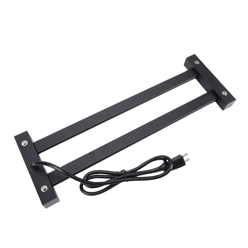 Electric Towel Warmer Fast Heating Drying Rack IPX4 Waterproof Space Aluminum For Bathroom Kitchen US Plugs - Image 2