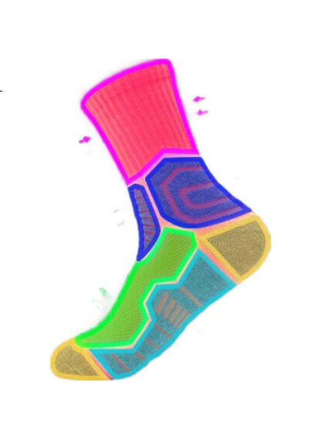 TFO Outdoor Socks, High-Top Shock-Absorbing Hiking Socks, Trail Running Breathable Sports Trekking Socks 2202205, Men'S Orange - Image 1