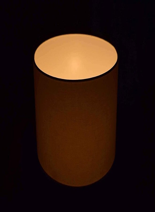 Light It Up Floor Lamp Shades Cotton Fabric Modern Design 12" Inches | Burlap Crafts Table And Floor Lamps Only Shades Without Lamp, Red, (12"x12"x8") (Off White) - Image 4