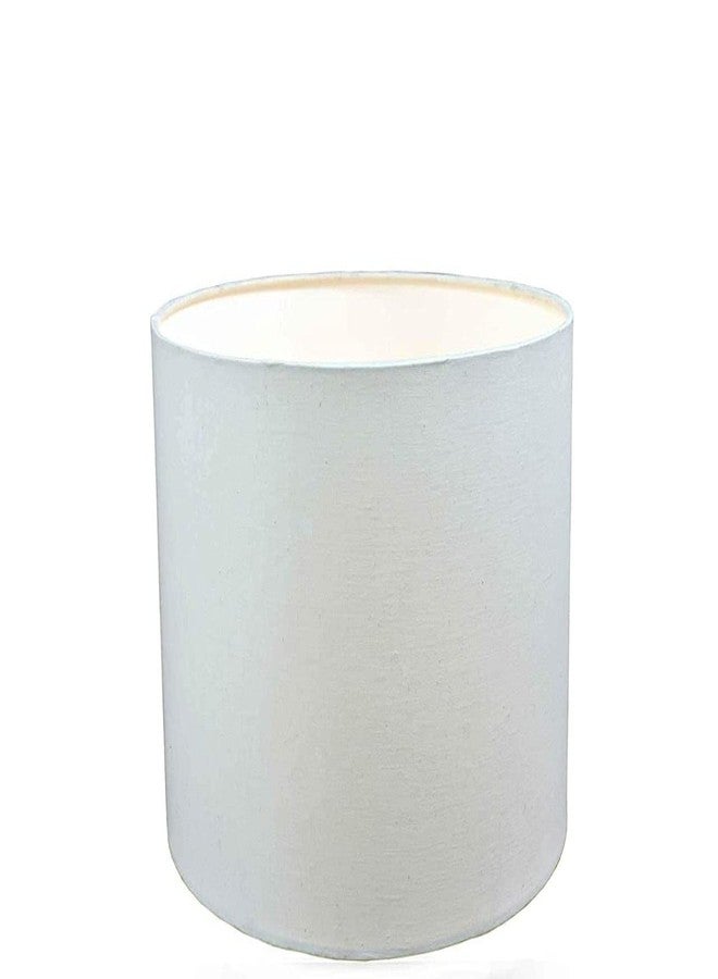 Light It Up Floor Lamp Shades Cotton Fabric Modern Design 12" Inches | Burlap Crafts Table And Floor Lamps Only Shades Without Lamp, Red, (12"x12"x8") (Off White) - Image 1