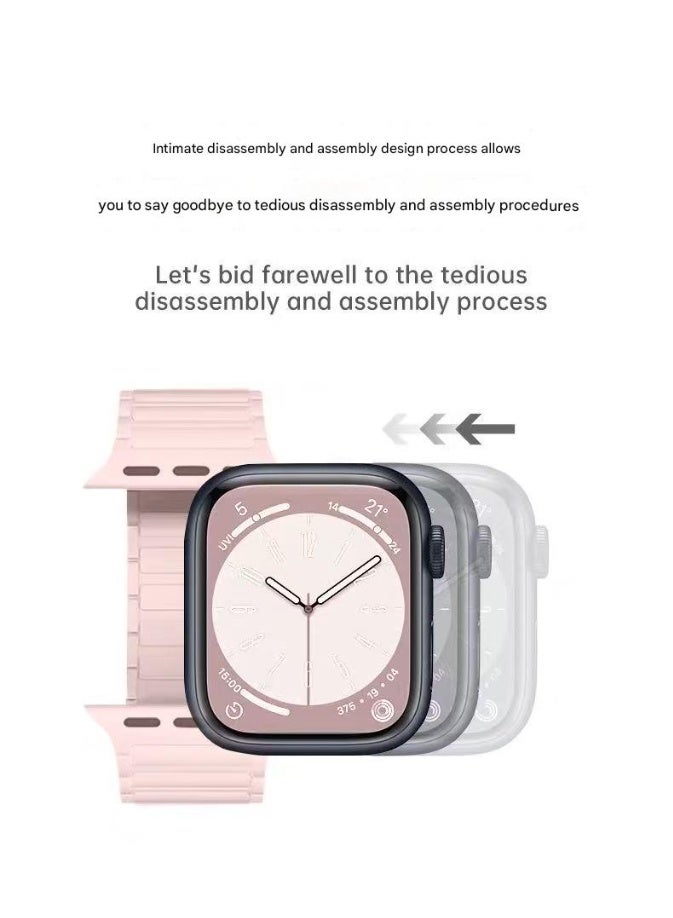 Watch Band Compatible for Apple Watch Series Band 42mm 44mm 45mm 46mm 49mm women, Genuine Leather Double Tour Designed Slim Replacement Strap for iWatch Series10 9 8 7 6 SE - Image 5