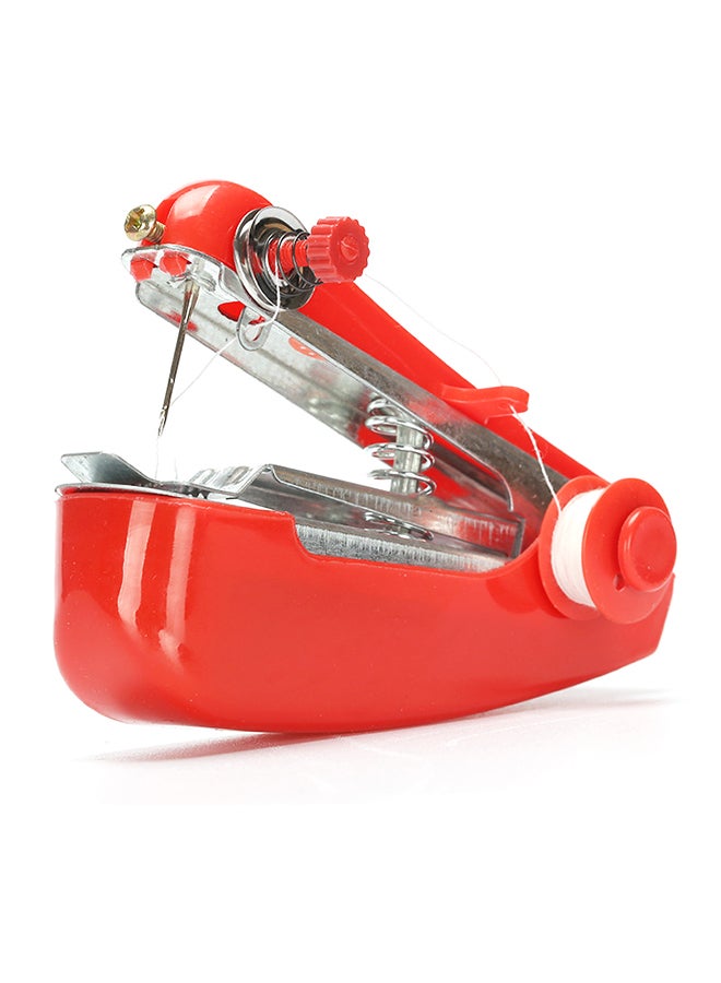 Mini Sewing Machine Manual Portable Convenient Home Essential Red 11x3.8x7.2centimeter Red/White 11x3.8x7.2cm - Image 4
