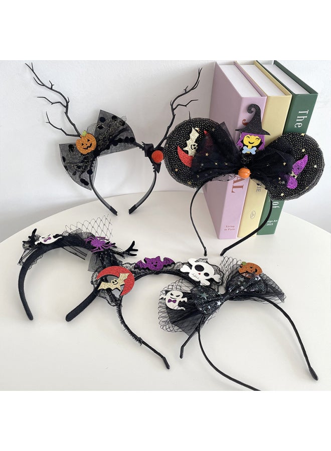 Halloween Headband pumpkin antlers Halloween Costume Accessories Cute Fancy Headwear for Girls & Women - Image 5