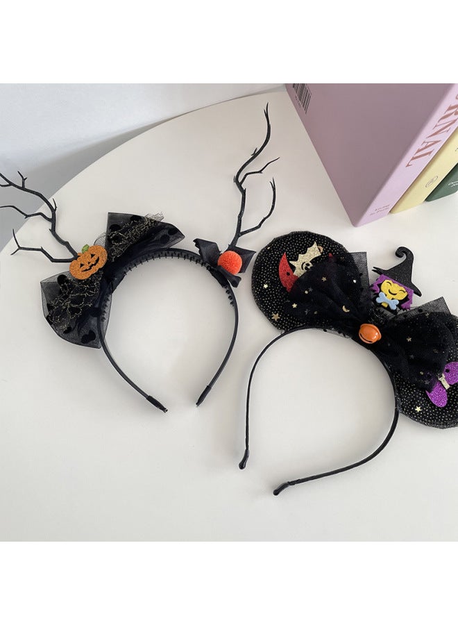 Halloween Headband pumpkin antlers Halloween Costume Accessories Cute Fancy Headwear for Girls & Women - Image 4