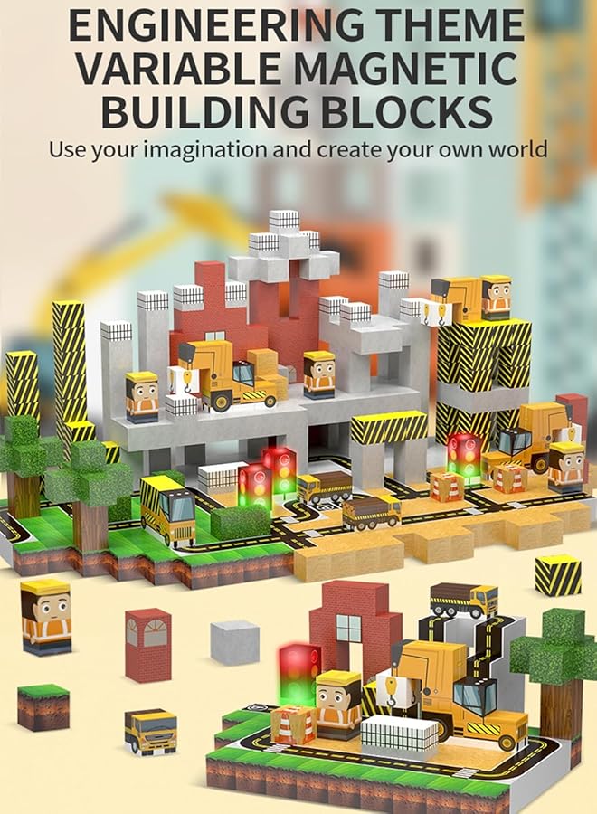 Beauenty 138Pcs Blocks For Boys & Girls Age 3 8 Stem Montessori Sensory Toys For Toddlers Gifts For 3+ Years Old Kids 2Cm Building Cubes Must Haves Construction Toys (Style 4) - Image 4