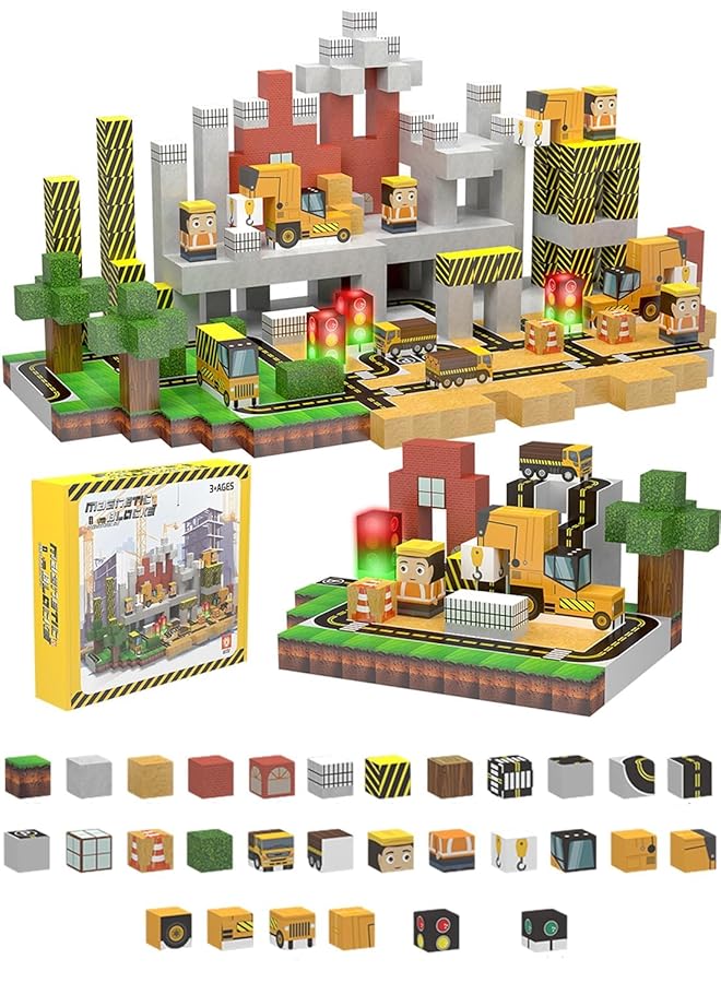 Beauenty 138Pcs Blocks For Boys & Girls Age 3 8 Stem Montessori Sensory Toys For Toddlers Gifts For 3+ Years Old Kids 2Cm Building Cubes Must Haves Construction Toys (Style 4) - Image 1