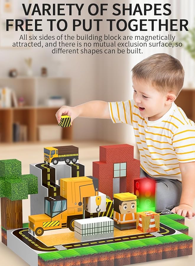 Beauenty 138Pcs Blocks For Boys & Girls Age 3 8 Stem Montessori Sensory Toys For Toddlers Gifts For 3+ Years Old Kids 2Cm Building Cubes Must Haves Construction Toys (Style 4) - Image 3