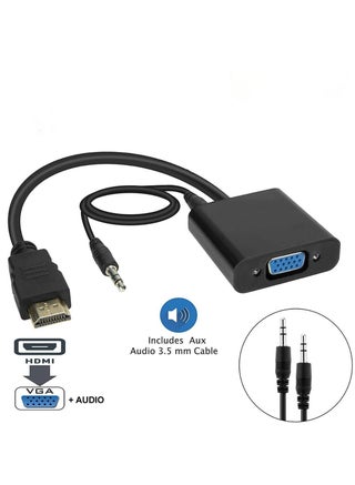 HDMI to VGA with Audio Gold-Plated HDMI to VGA Adapter (Male to Female) for Computer, Desktop, Laptop, PC, Monitor, Projector, HDTV - pzsku/Z6DBB64E8439C4792DC48Z/45/1753527409/9224ede0-ed6e-43cb-9503-310c5a2a28f6