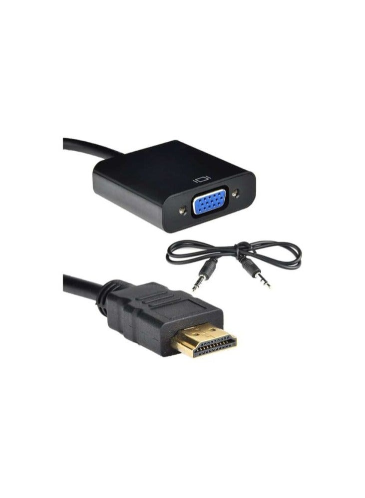 HDMI to VGA with Audio Gold-Plated HDMI to VGA Adapter (Male to Female) for Computer, Desktop, Laptop, PC, Monitor, Projector, HDTV  - Image 2