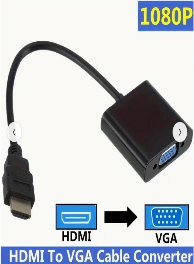 HDMI to VGA with Audio Gold-Plated HDMI to VGA Adapter (Male to Female) for Computer, Desktop, Laptop, PC, Monitor, Projector, HDTV - Image 2