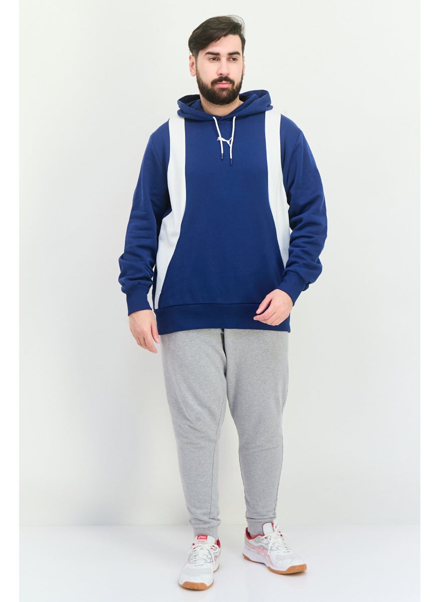PUMA Men Sportswear Fit Long Sleeve Training Hoodie, Navy/White  - Image 2