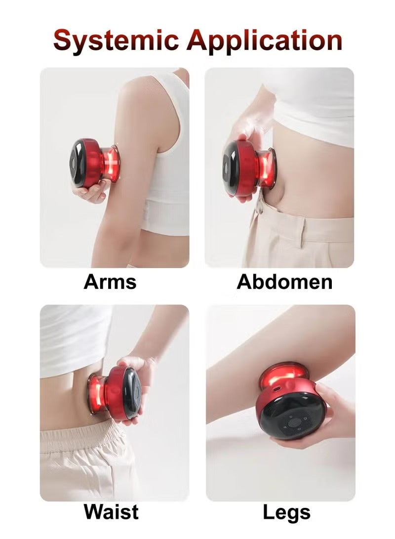 مجموعة الحجامة، غوا شا - أداة تدليك ديناميكية ذكية 3 في 1، جهاز تدليك السيلوليت قابل لإعادة الشحن، علاج الكؤوس الصينية لمكافحة السيلوليت - Image 2