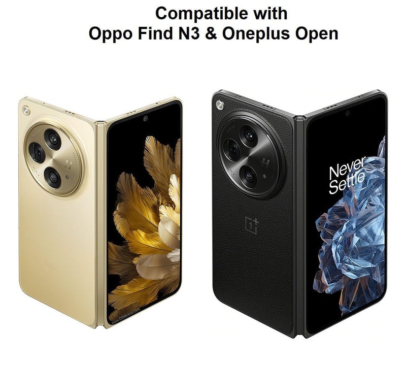 Midkart Front & Back Case Compatible with OnePlus Open/Oppo Find N3 (Release 2023) with Built-in Tempered Glass Hard PC Slim Fit Full Body and Camera Lens Protection, Green - Image 2