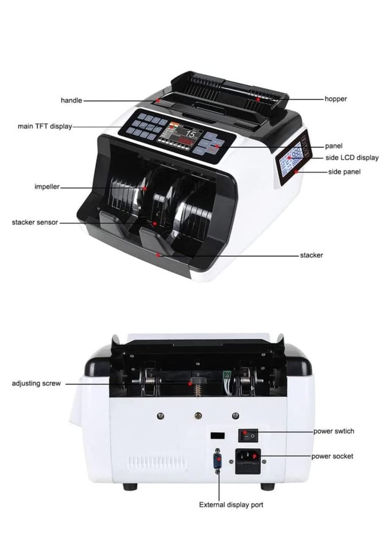 Crony - AL-7200 Currency Counter With Rechargeable Battery Single Denomination Value Counter With Screen - Image 1
