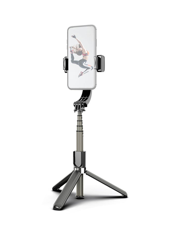 3 In 1 Phone Gimbal Stabilizer Selfie Stick Tripod With Remote Shutter Compatible With iPhone Samsung Huawei Smartphones Black  - Image 1