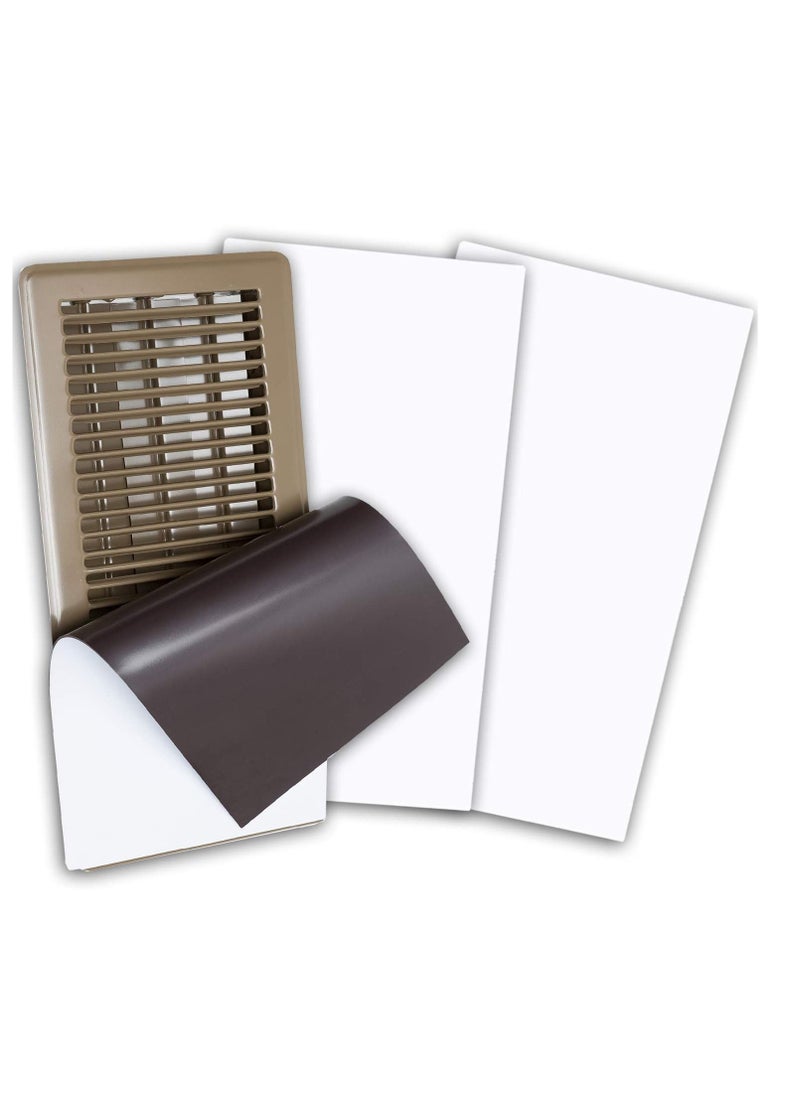 KASTWAVE - Magnetic Vent Cover, Stronger Magnet Cover for AC Vent Floor Vents Cover Decoration Cuttable RV Air Vent Covers for Floor Register Vents Cover Air Vents Magnetic Sheet  2 pcs, 5.5"x12" - Image 1