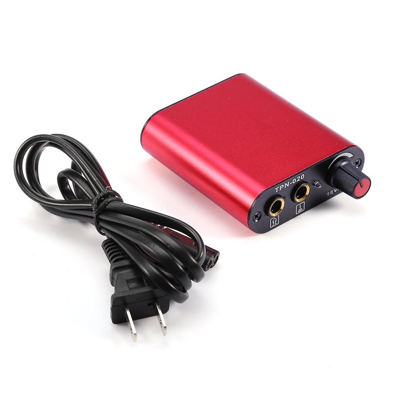 klarako Tattoo Power Supply for Rotary Coil Machine Gun, Portable Mini Aluminium Power Supply Tattoo Accessory for Tattoo Artists(Black) - Image 1