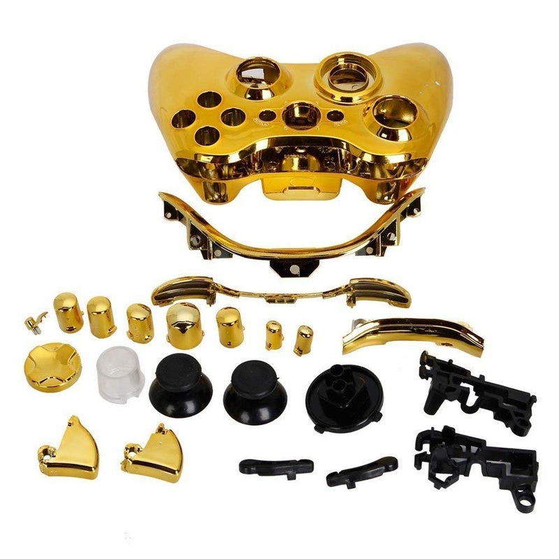 OSTENT Full Controller Shell Case Housing for Microsoft Xbox 360 Wireless Controller Color Gold - Image 4