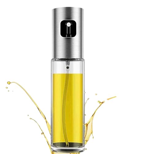 Chaher Oil Sprayer FoodGrade Stainless Steel Glass Oil Spray Bottle Vinegar Bottle Oil Dispenser LeakProof Drops Best for Cooking Oil Spray Bottle 100 ML - Image 1