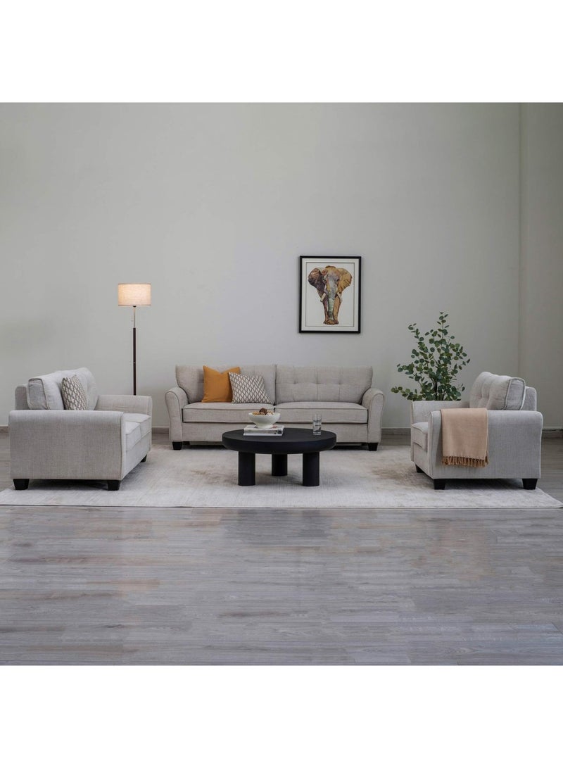 Pan Home Damask 2 Seater Sofa Beige - Image 3