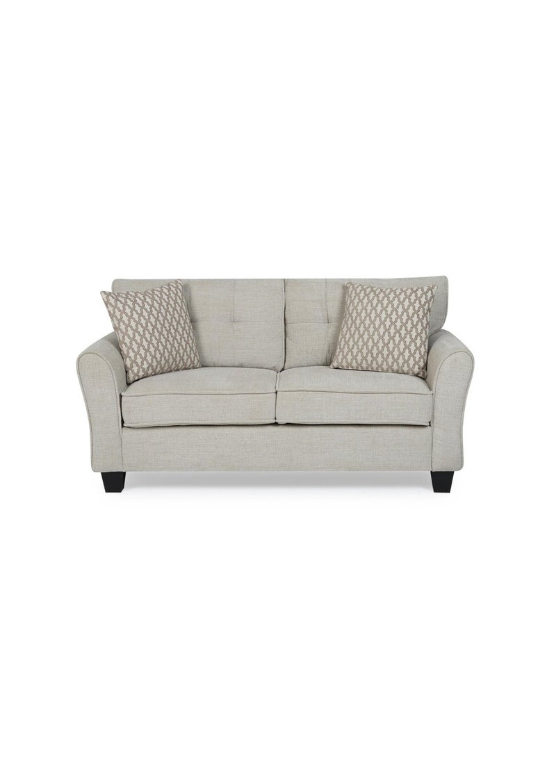 Pan Home Damask 2 Seater Sofa Beige - Image 1