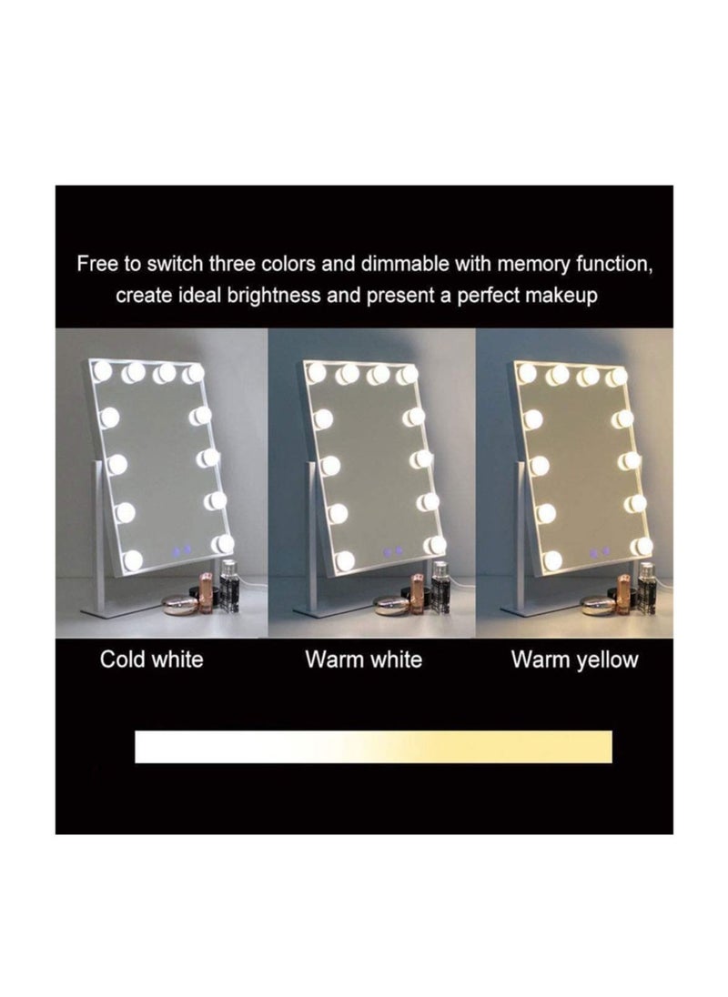 East Lady - 12-Piece Bulbs Sensor Touch Smart Make Up Mirror White - Image 1