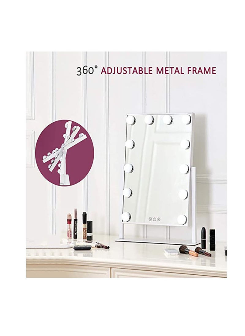 East Lady - 12-Piece Bulbs Sensor Touch Smart Make Up Mirror White - Image 1