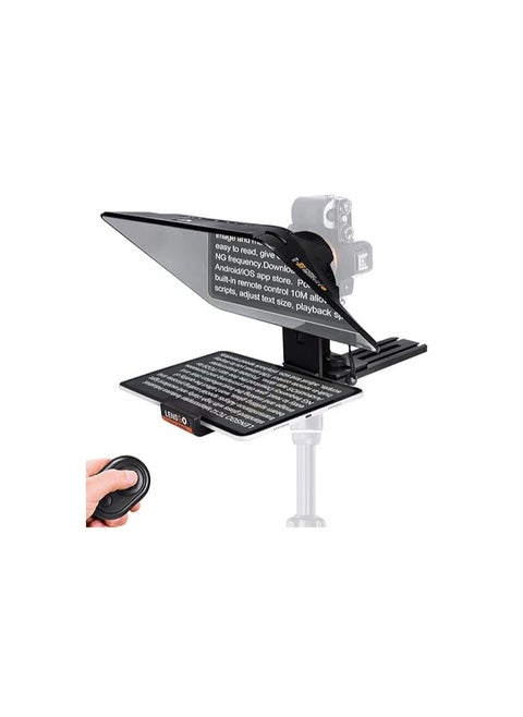 LENSGO TC12 Teleprompter for DSLR/Mirrorless Camera and Tablet up to 12.9 Inches, Professional Teleprompter for Video Recording, Vlogging, Live Streaming.