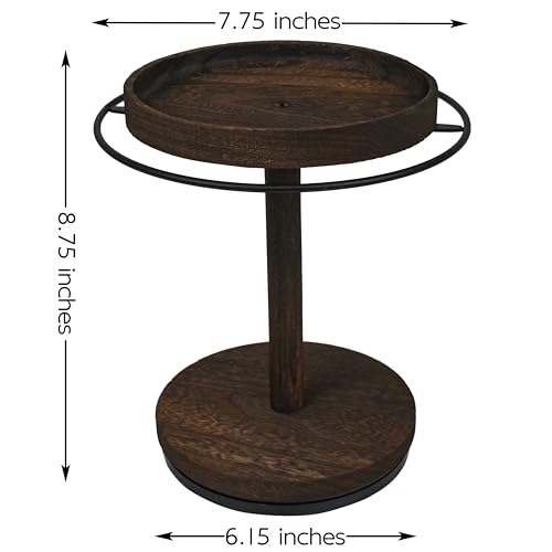 LingLingo Sunglasses Organizer 360° Rotating Eyeglass Holder Stand with Wood Tray and Base, Eye Glass Display Rack for Multiple Sunglass Storage for Table Dresser Nightstand Desk - Image 5
